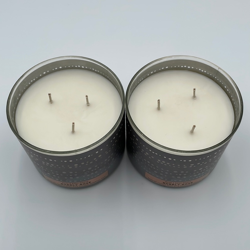 Bubbly Rosé Bath‎ & Body Works 3-wick Scented Candle - Picture 3 of 6